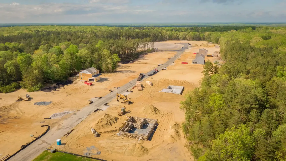 Aerial imagery of cleared and improved acreage near Rayville, LA